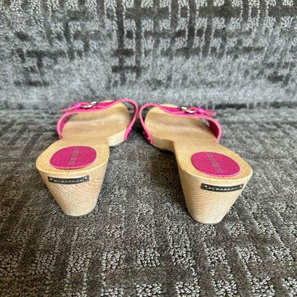 Burberry leather wooden slides - Picture 3 of 7